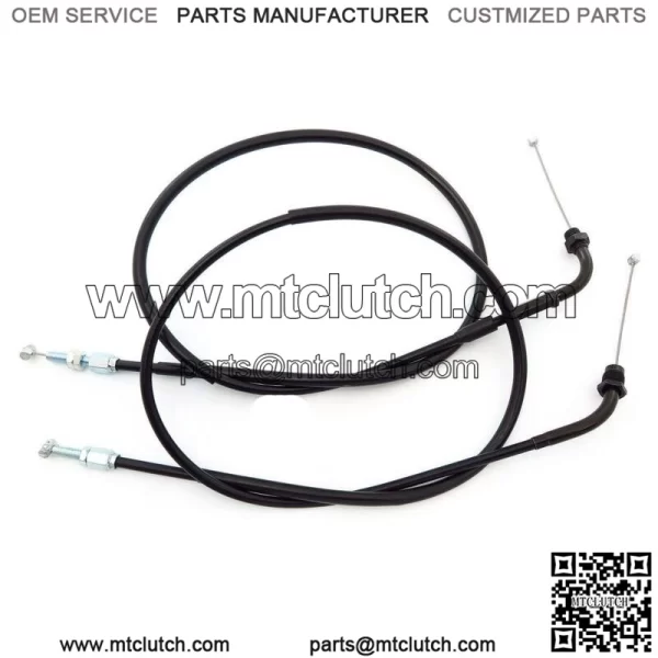 Throttle Cable Set - Honda CB550K CB550 CB750 - 1977-1978 - Pull & Push (For: Honda)