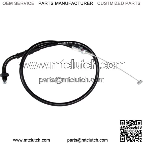 02-0232 Black Vinyl Pull Throttle Cable (For: Honda)
