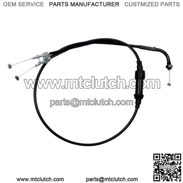 02-0000 - Black Vinyl 2-into-1 Pull Throttle Cable (For: Honda)