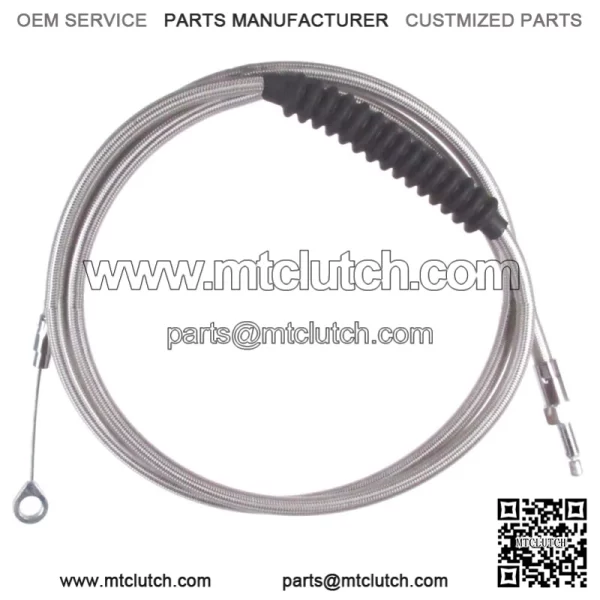 Stainless Braided +6" Clutch Cable 1996-2006 Harley-Davidson Touring models (For: Harley-Davidson)