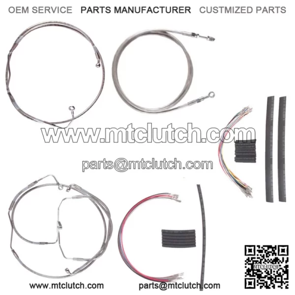 Stainless Clutch Brake Line Mstr Kit 18" Apes 2008-2013 Harley Touring CVO ABS (For: Harley-Davidson)