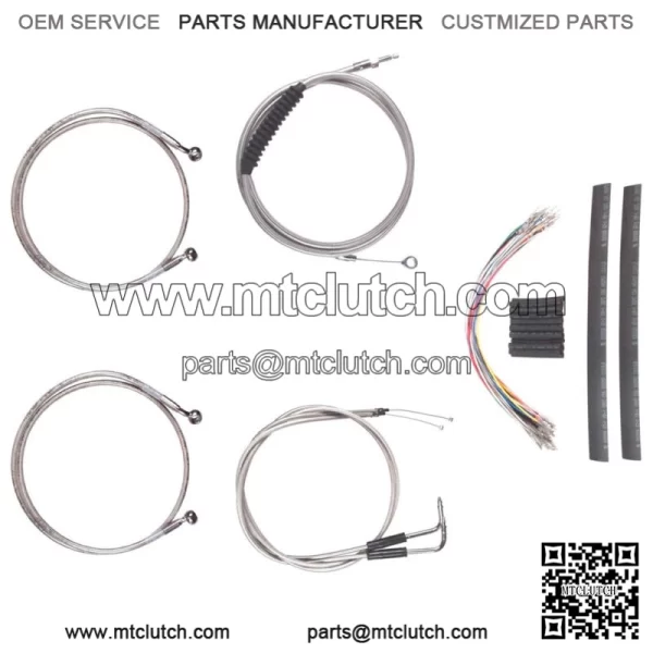 Stainless +8" Cable & Brake Line Mstr Kit 2011-2015 Harley Softail w/ABS (For: Harley-Davidson)