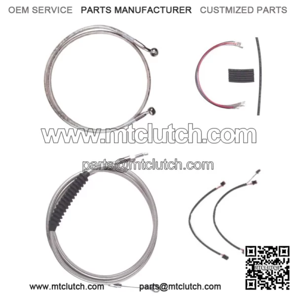 Stainless +2" Cable & Brake Line Cmpt Kit 2016-2017 Harley Softail No ABS (For: Harley-Davidson)