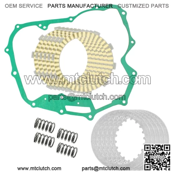 Clutch Friction Steel Plates Kit for Honda TRX450ES Foreman 450 4x4 ES 1998-2001 (For: Honda)