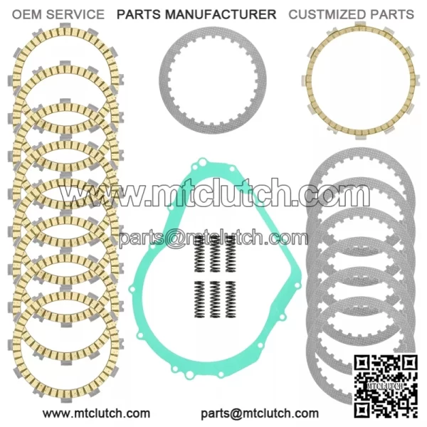 Clutch Friction Steel Plates Spring Gasket Kit for Suzuki GSX-R750 GSXR750 11-21
