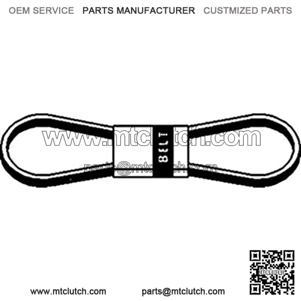 31748 Drive Belt 5/8" X 129.4" for Woods 9180 9204 CA RM48 Fits JD 2 RM48YM