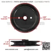 110146 Deck Spindle Pulley for Toro 78290 78295 78360 78345 15-42RC01 - Image 2
