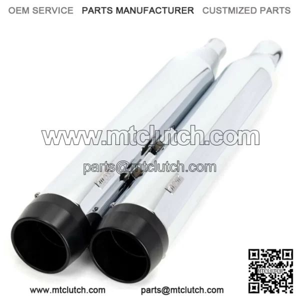 4.5" Chrome Snub Nose Slip-On Mufflers Exhaust Pipes 2017+ Harley Touring Bagger (For: Harley-Davidson)