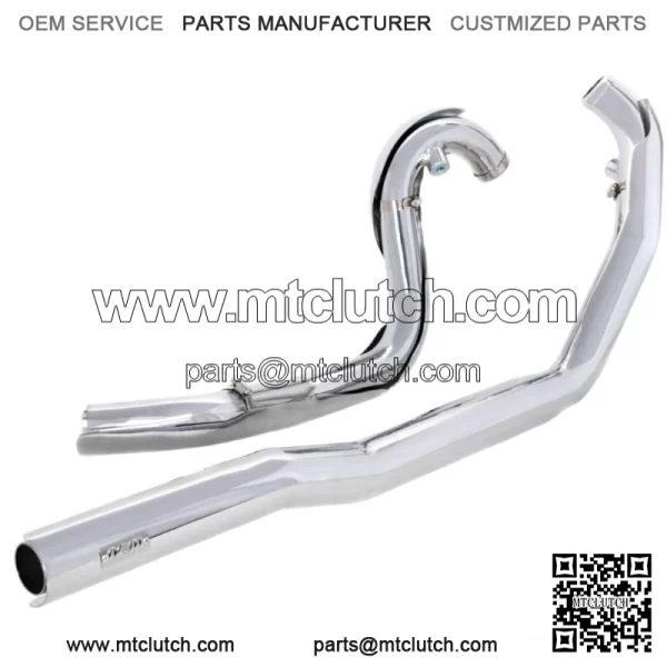 ACM Chrome True Duals Headers Exhaust Pipes System Harley Touring Bagger 1995-08 (For: Harley-Davidson)