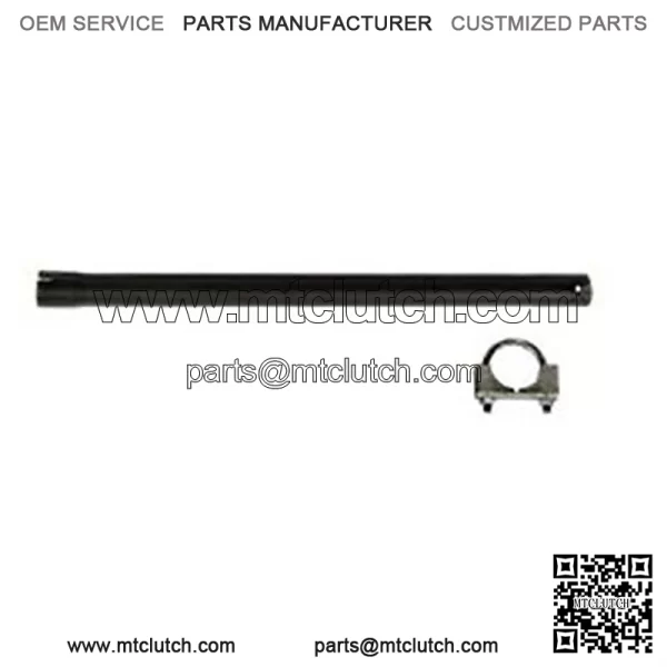 Universal Fit 4-1/8" x 24" Straight Pipe With Clamp for Tractors