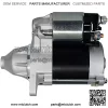18404 New Starter Motor Replacement for John Deere Gator 4x2 TS CX CS Kawasaki FE250D FE290D FE350D FE400D OE#: 211632089, DAW26844, AW26844, SND0132, 41052062 - Image 5