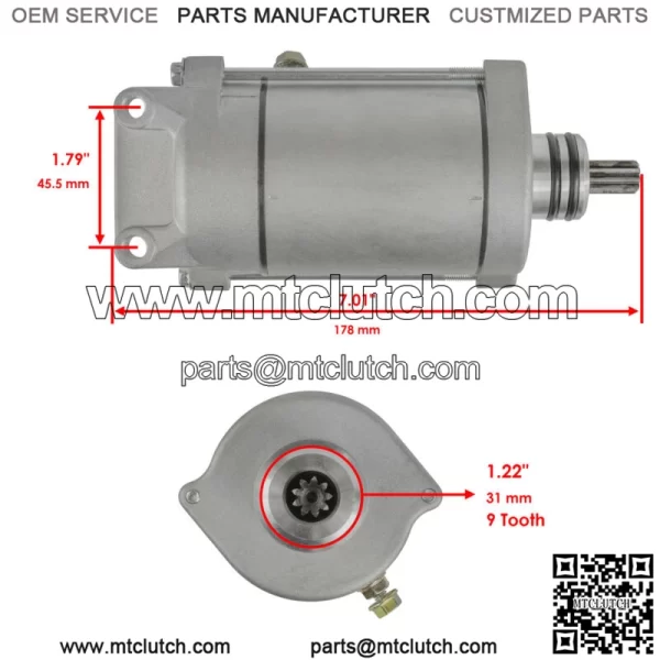 Starter & Drive for Polaris Sportsman 800 HO EFI 760 2008-2009 For: Polaris Sportsman 800 - Image 2