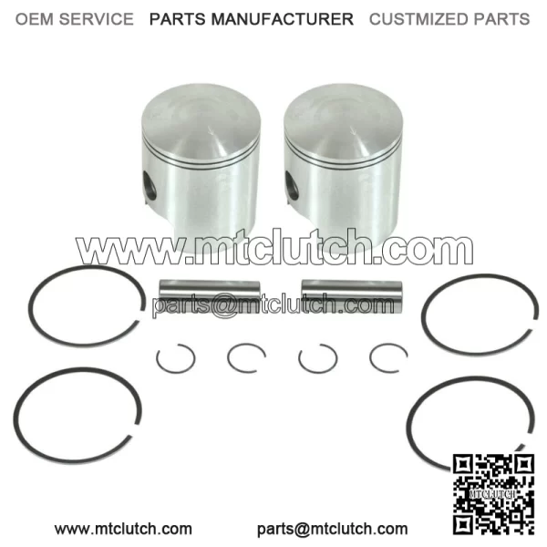 2  Piston Kits for Yamaha EX440 Exciter GP433 GP440 PR440 Standard Bore 68mm