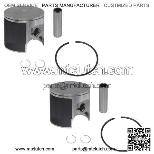 2  Piston Kits for Kawasaki 1982-1990 Jet Ski JS 550, SX 550 STD Bore 75mm