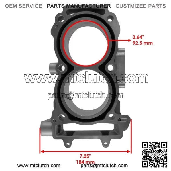 Cylinder For Polaris RZR XP 900 2011 2012 2013 93mm Bore 3022278 - Image 2