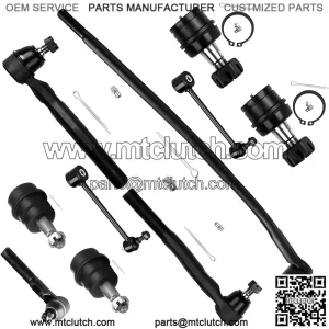 10pcs Suspension Kit Front Inner Outer Tie Rod End Rear Sway Bar Link Front Lower Upper Ball Joint Track Bar Link Fit 2007-2017 For Jeep Wrangler