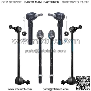 Front Inner & Outer Tie Rod Ends + Sway Bar End Links for Malibu G6 Aura