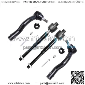 Front Inner & Outer Tie Rods for 2004 - 2014 QX56 Nissan Armada Titan 5.6L