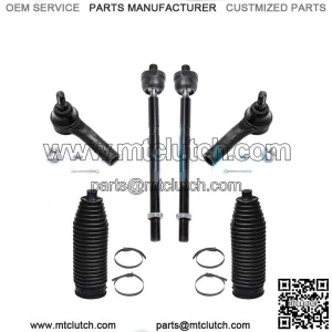 Front Inner Outer Tie Rods w/ Boot for 2005-2010 Jeep Grand Cherokee Commander