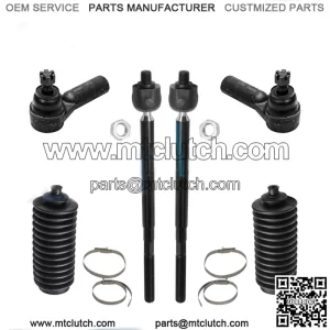 Front Inner & Outer Tie Rod Ends and Tie Rod Boots for Ford Escape Mazda Tribute