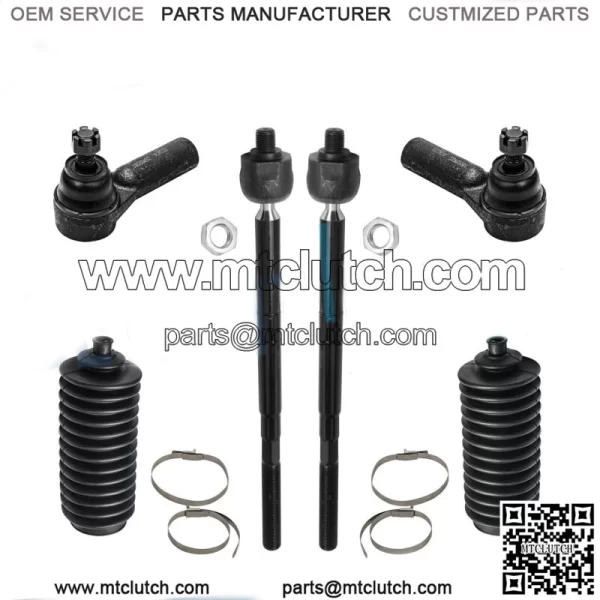 Front Inner & Outer Tie Rod Ends and Tie Rod Boots for Ford Escape Mazda Tribute