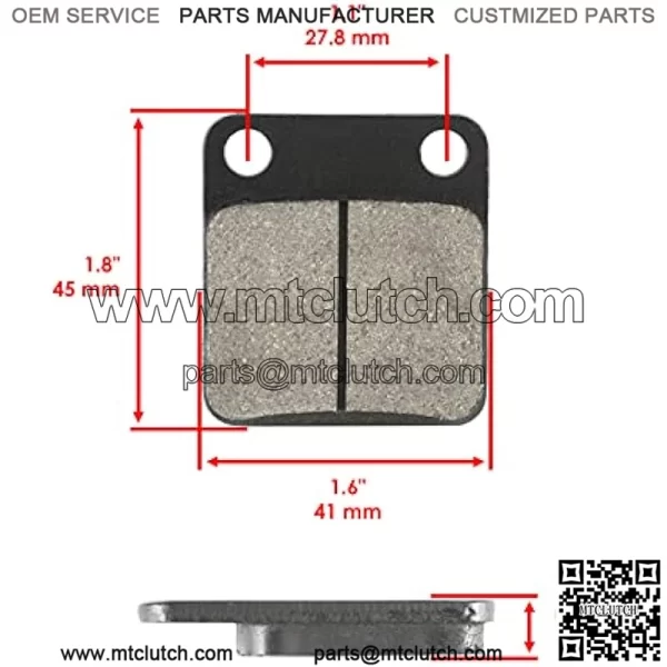 Front Brake Pads Compatible with Suzuki 400 LTA400 LTF400 Eiger 2WD 4WD 2002-2007 - Image 2