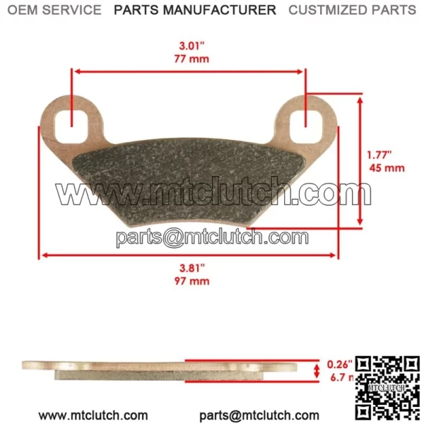 Rear Brake Pads Polaris Sportsman 570 X2 2015-2022/ Premium 20 / Utility 17-2018 For: Polaris Sportsman 570 - Image 2