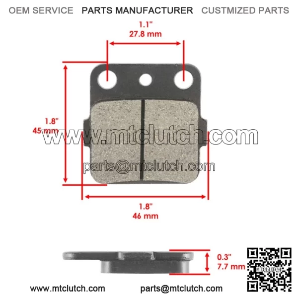 Front Rear Brake Pads for Honda TRX250X TRX 250 X Fourtrax 1987 1988 1989-1992 For: Honda - Image 2