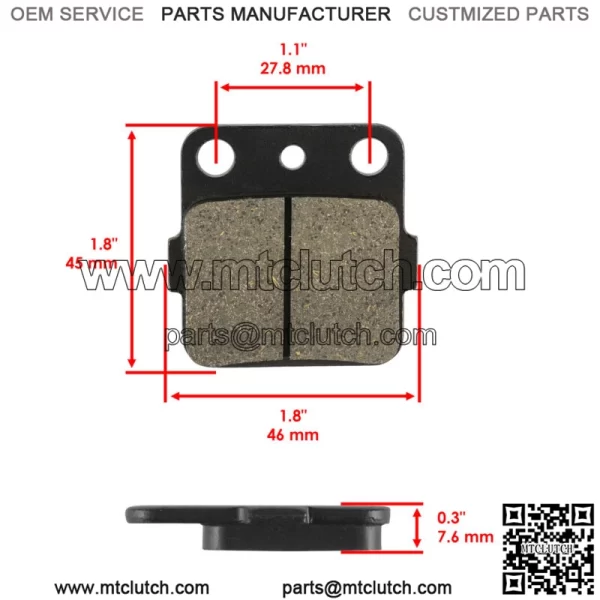 Front and Rear Brake Pads for Kawasaki KSF400 KFX400 2003 2004 2005 2006 - Image 2