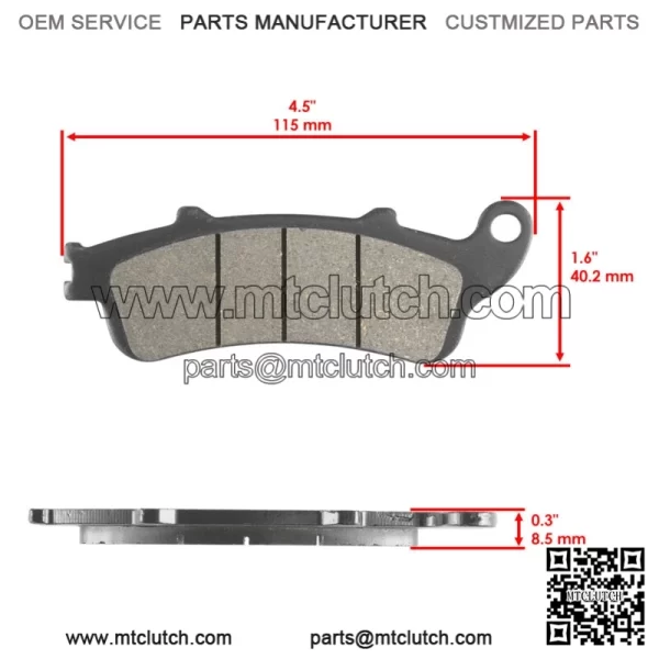 Front Brake Pads for Kawasaki Vulcan S EN650 / EN650 ABS 2015-2024 - Image 2