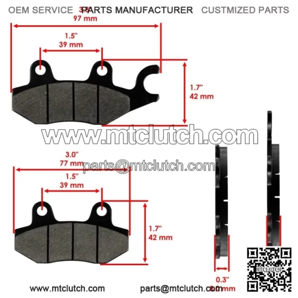 Rear Brake Pads for Kawasaki W800 Caf?? 2019-2020 / 43082-0128 - Image 2