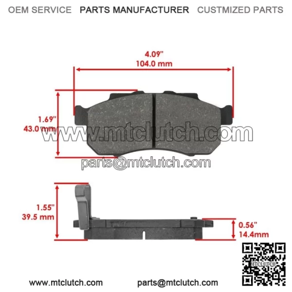 Front Brake Pads For Honda Pioneer 500 SXS500M2 2015-2023 - Image 2