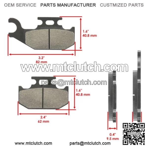 Front Right Brake Pads For Can-Am Commander 1000R DPS 2018-2020 / 705601150 - Image 2
