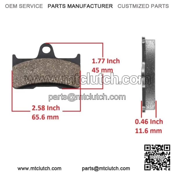 Rear Brake Pads for CF Moto Terralander 500 625 800 CF500 CF625 CF800 2011-2015 - Image 2