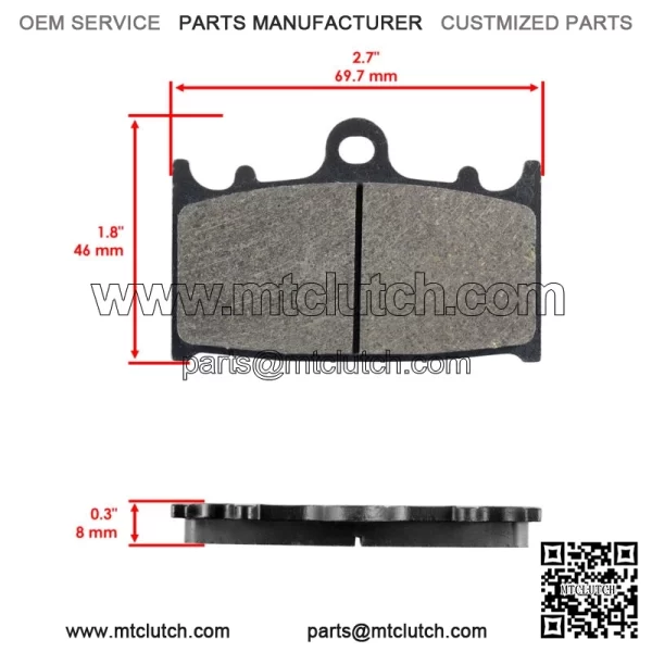 Front Rear Brake Pads for Suzuki GSX-R750 GSXR750 2000-2003 / TL1000S 1997-2001 - Image 3