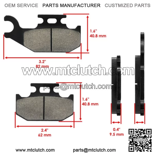 Front Brake Pads for Suzuki KingQuad AXi LT-A750 A750X 2008-2023 / 59100-31850 - Image 3