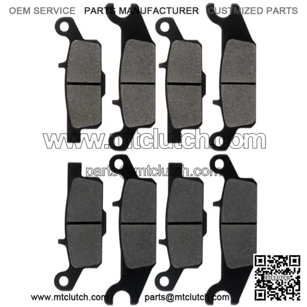 Front and Rear Brake Pads for Yamaha Grizzly 700 YFM700F 2007-2020 (For: Yamaha)