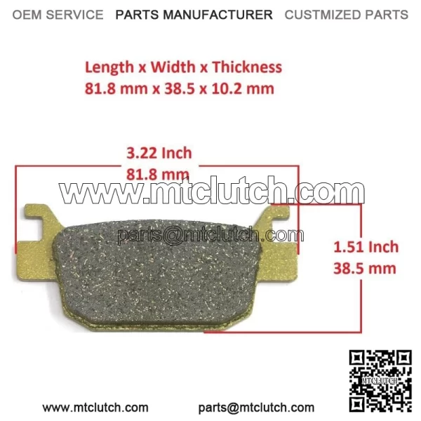 For Honda Rincon 680 Front Rear Brake Pad TRX680FA FA5 TRX680FGA 4x4 2006-2023 (For: Honda) - Image 2