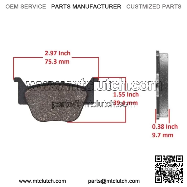 For Honda Rincon 680 Front Rear Brake Pad TRX680FA FA5 TRX680FGA 4x4 2006-2023 (For: Honda) - Image 3