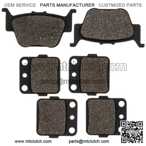 Brake Pad Kit for Honda Rancher 420 06435-HP5-602 Front Rear Semi-Metallic (For: Honda)