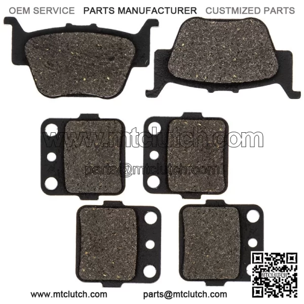 Brake Pad Kit for Honda Rancher 420 06435-HP5-602 Front Rear Semi-Metallic (For: Honda)