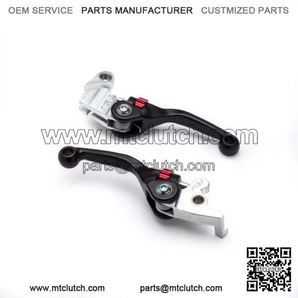 Black F4 Clutch + Brake Lever Pair Pack For Honda XR650L 1994-22