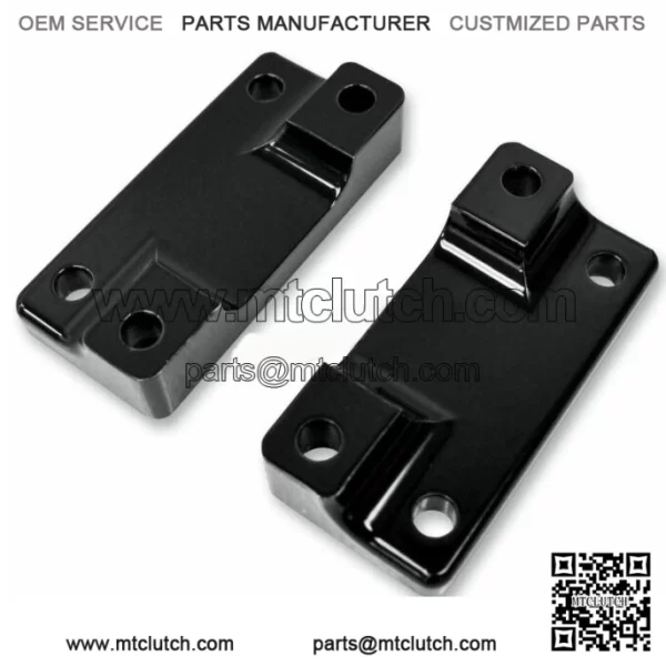 Black FLSTF Fat Boy Front Fender To Touring Fork Adapters 14-2020 Harley Touring (For: Harley-Davidson)