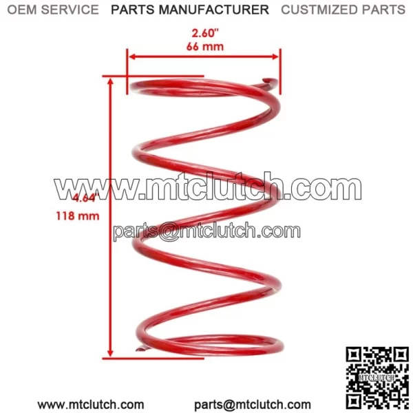 Secondary Compression Red Spring 105-165 Fits Polaris 3234452 For: Polaris Sportsman 570 - Image 2