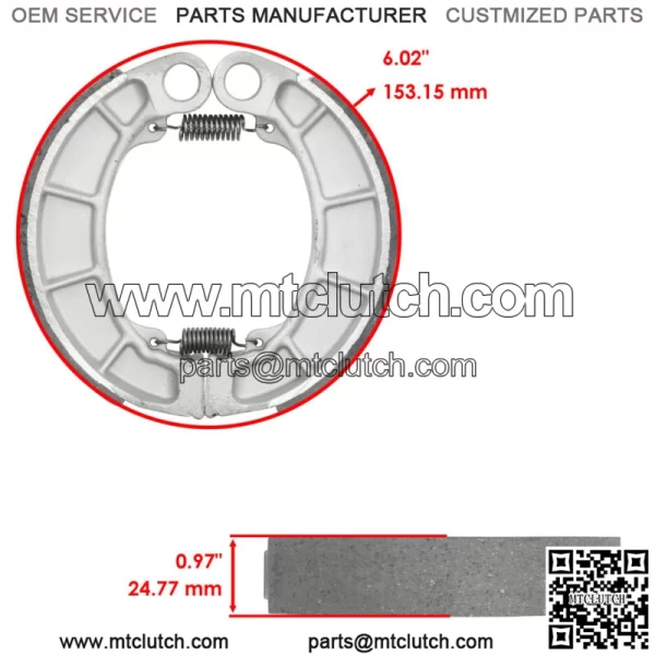 Front & Rear Brake Shoes for Honda TRX400FW Fourtrax Foreman 400 4X4 1995-2003 - Image 3