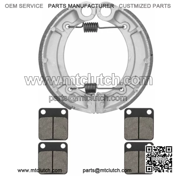 for Yamaha Grizzly 350 YFM350 4WD 2007-2014 Front Pads Rear Brake Shoes