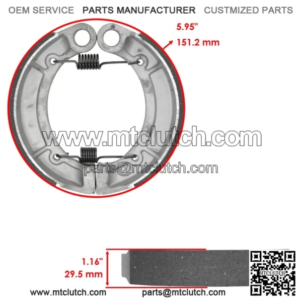 for Yamaha Grizzly 350 YFM350 4WD 2007-2014 Front Pads Rear Brake Shoes - Image 2