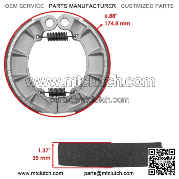 for Honda TRX500 Fe Fpe Foreman 4X4 2005-2011 Front & Rear Brake Pads Shoes - Image 2