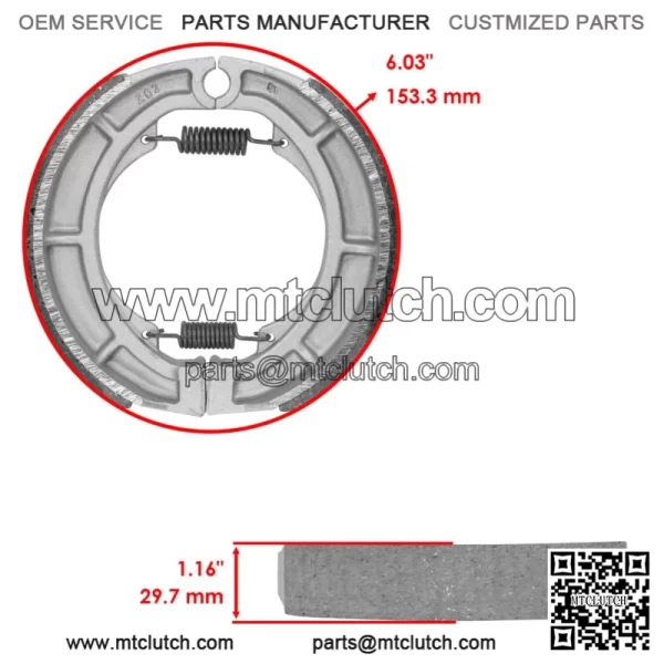 for Suzuki LTA400F LT-A400F Eiger 4WD 2002-2007 Front & Rear Brake Pads Shoes - Image 2