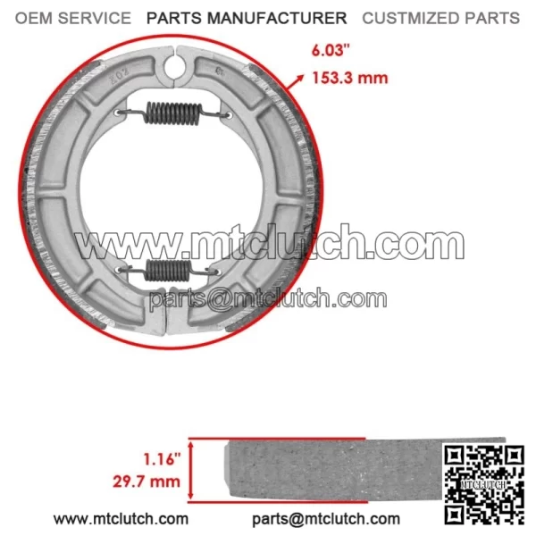 Front Brake Pads & Rear Brake Shoes for Suzuki LS650 Boulevard S40 2005-2017 - Image 2